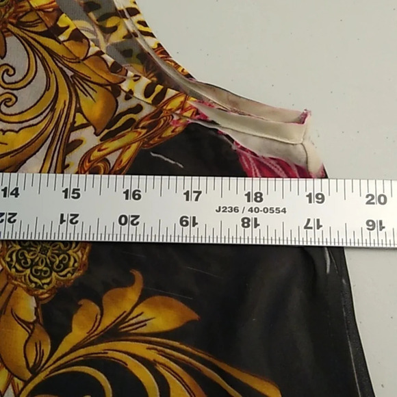 SHEER HIGH LOW TANK TOP CHAIN & TASSEL PRINT - Picture 5 of 8